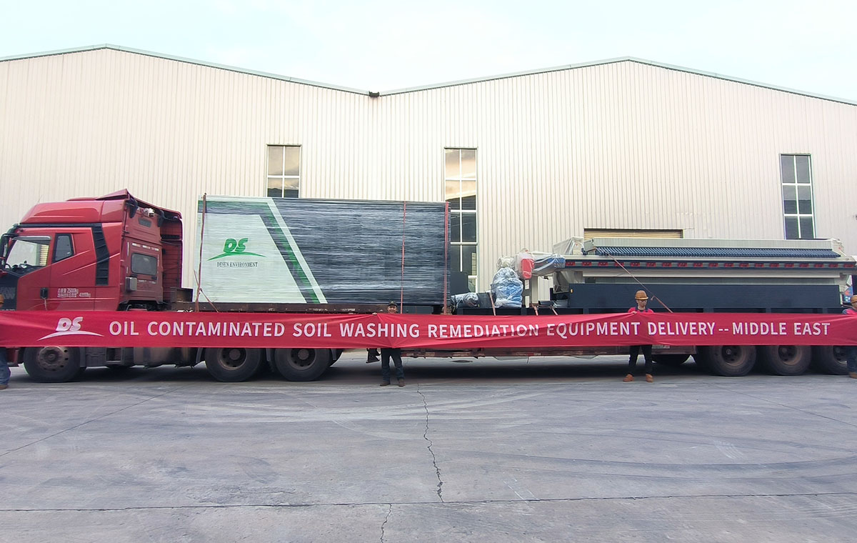 中東地區(qū)石油污染土壤淋洗修復(fù)設(shè)備交付