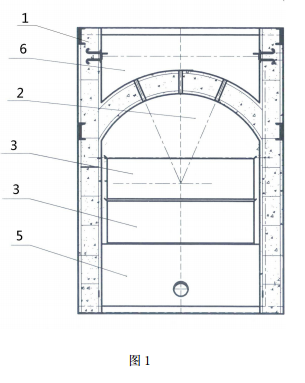 粉煤灰陶粒燒結爐的正面結構示意圖