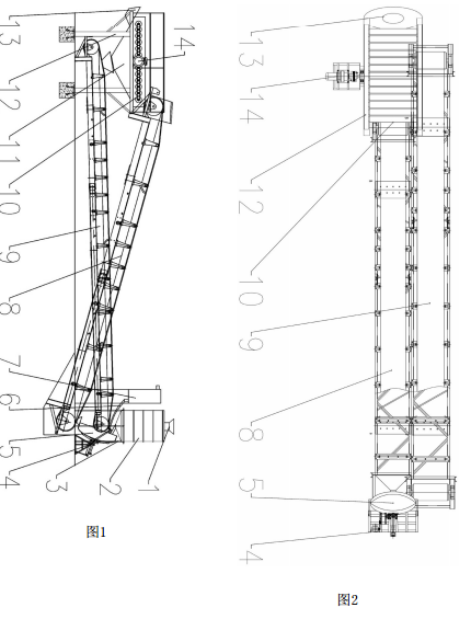 粉煤灰陶粒篩選裝置俯視結構示意圖