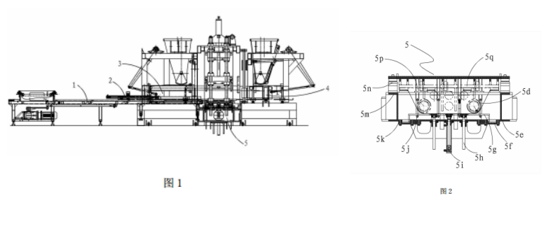 自保溫砌塊成型機結構示意圖